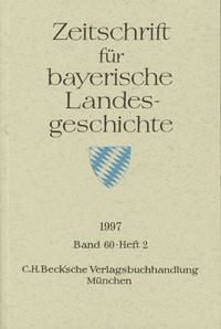 Zeitschrift für  bayerische Landesgeschichte