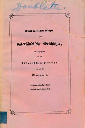 Oberbayerisches Archiv - Band 033 - 1874