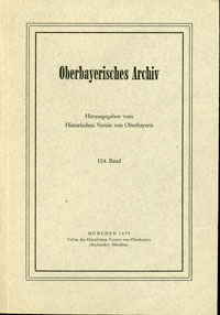 Oberbayerisches Archiv - Band 104 - 1979