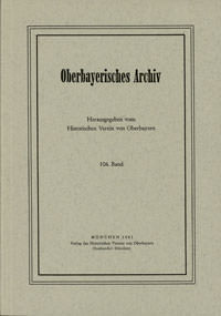 Oberbayerisches Archiv - Band 106 - 1980