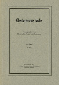 Oberbayerisches Archiv - Band 109/2 - 1984