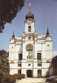 Die Pfarrkirche in Raitenhaslach, Salzach