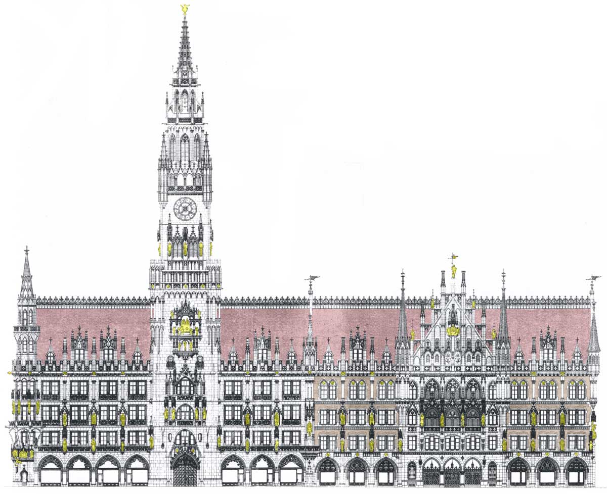 Neues Rathaus in München - Marienplatz
